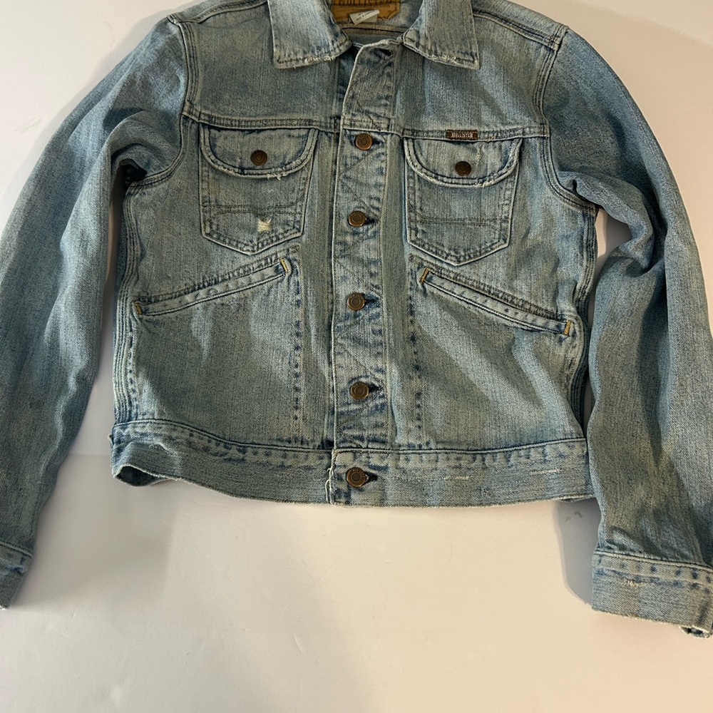 Hollister Distressed Light‎ Blue Jean Jacket for Juniors